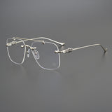 CHH Chrome Hearts Glasses Fashion Double Beam Frameless Myopia Glasses Frame