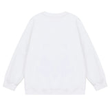 Men Hoodie European Print Distressed round Neck Sweater Men's Long Sleeve Sports