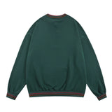 Men Hoodie Spring and Autumn Loose round Neck Sweater Men's Casual Long Sleeve Printed