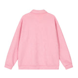 Men Hoodie Five-Pointed Star Printing Lapel Pullover Sweater Men