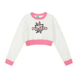 Women Sweater Short Sweater for Girls Autumn Leisure round Neck Long Sleeve
