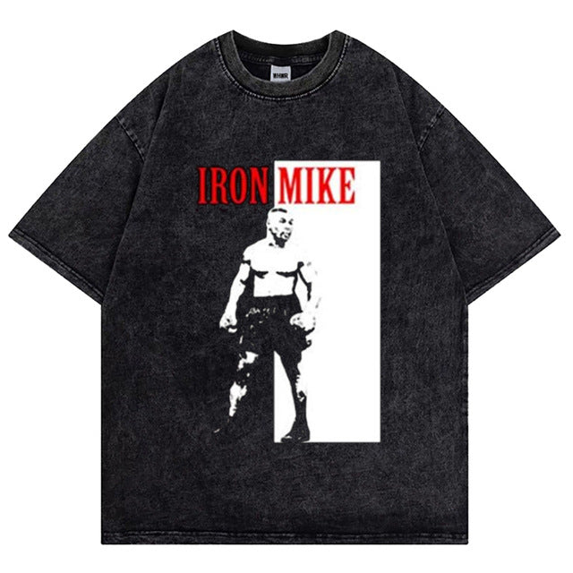 Mike Tyson T-Shirt Vintage Character Print Loose T-Shirt