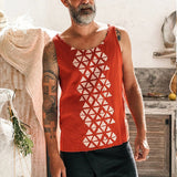 Men T Shirt Summer Printed Men's Vest