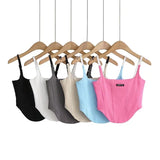 Women Camisole Elastic Curved Hem Backless Camisole