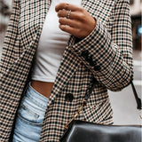 Plaid Trench Coat Plaid Suit Coat Women's Clothing