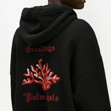 Palm Angle Hoodie Palm Angels Coral Letter Embroidered Hooded Couple