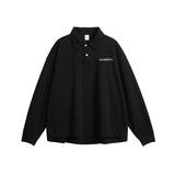 Unisex Jacket Autumn Letter Printed Polo Shirt Women's Clothing