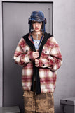 Unisex Jacket Fall Color-Blocking Cardigan Hooded Coat