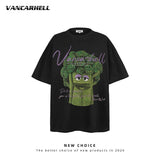 American vintage street T-shirt men's loose summer half-sleeved shirt