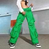 Women Cargo Pants Overalls Women's Loose Straight Casual Pants