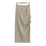 Women Skirt Women's Autumn High Waist Midi Skirt