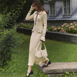 Women Sweater Dress Knitted Dress Fall/Winter Sweater Dress Lapel Tight