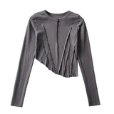 Women T-Shirt Spring Design Short Women's Long-Sleeved T-shirt