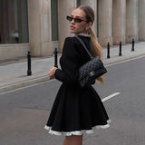 Women Dresses Fall Slim Fit Hip Skirt Long Sleeve Dress