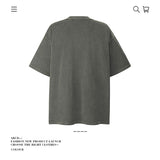 American vintage street T-shirt men's summer loose half-sleeved shirt
