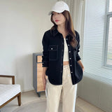 Women T-shirt Fashion Women's Wear Denim Shirt Women Autumn and Winter Loose