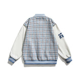 Unisex Jacket Autumn Tricolor Plaid Embroidered Jacket Women's Clothing