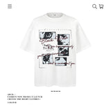 American vintage street T-shirt pure cotton retro men's and women's summer loose half sleeves