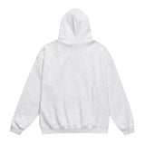 Men Fleece Lined Hoodie Autumn Winter Sweater Male Letter Embroidered Loose Hooded Pullover Long Sleeve Top