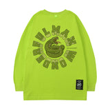 Men Long Sleeve Shirt Letter Printed Long Sleeve T-shirt Men Loose round Neck Autumn Sweater Men