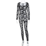 Women Jumpsuit Women's Autumn Long-Sleeve Zipper Jumpsuit