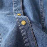 Women T-shirt Denim Shirt Women's Spring and Autumn Loose Casual Top Coat