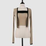 Women Long Sleeve Shirt Long Sleeve Jacket Cardigan Vest Women Slim Fit
