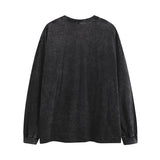 Men Long Sleeve Shirt Vintage Vintage Racing Printing Casual Long Sleeve T-shirt Men and Women Loose
