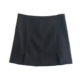 Women Skirt Spring and Autumn Zipper Culottes Short Skirt