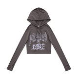 Women Long Sleeve T-Shirt Hooded Long Sleeve T-shirt Women's Spring and Autumn High Street Pullover