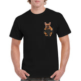 T-shirt casual yellow dog pattern