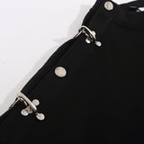 Men Hoodie Men's Spring and Autumn High Street Niche Metal Slit Neckline Long Sleeve