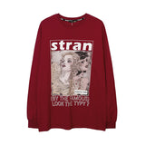 Men's Long Sleeve Shirt Long Sleeve Men's and Women's Autumn and Winter Ins Retro Couple Half Sleeve T-shirt