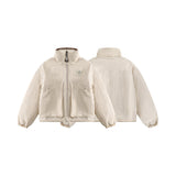 Unisex Jacket Winter Minimalist Large Pocket Bread Coat for Women