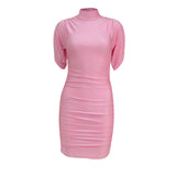 Women's Desses Women's Sexy Barbie Pink Hip-Wrapped Dress Women