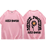 Singer Junior H Sad Boys Flower Graphic T Shirts