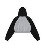 Women Hoodie Cropped Hoodie Girls Autumn Loose Long Sleeve