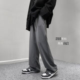 Men Sweatpants Casual Men's Summer Straight Loose-Fitting Wide-Leg Trousers