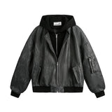 Unisex down jacket retro quilted hooded