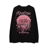 Men Long Sleeve Shirt Personalized Printed Sweater Men's and Women's Ins Loose Long Sleeve T-shirt Couple