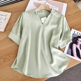Women T-Shirt Summer Short Sleeve Sense of Design Shirt Top Women's Loose
