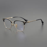 CHH Chrome Hearts Glasses Dragon Totem Half Frame Anti-Blue Pure Titanium Retro Myopia Glasses Frame