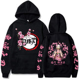 Popular Anime Print Hoodies Demon Slayer Blade Warm Fleece