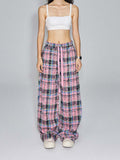 Unisex Jacket Autumn Fried Plaid Casual Trousers