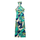 Jungle Print Maxi Dress Summer Women's Clothing Dress