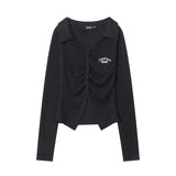 Women Long Sleeve T-Shirt Long Sleeve T-shirt Girls Autumn Design Sense Long Sleeve Casual Top