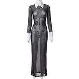 Woman Dresses Women's Spring round Neck Long Sleeve Stitching Dress