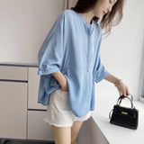 Women T-shirt Denim Shirt Women's Spring Design Loose Top