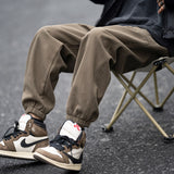 Men Sweatpants Men's Spring and Autumn Loose Trendy Pu Handsome Casual Pants