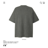 American vintage street T-shirt large size retro men's summer loose